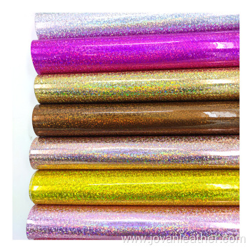 PVC film custom fasion glitter faux PU leather